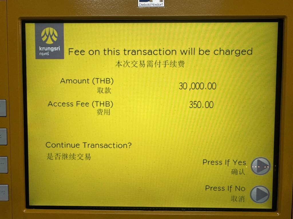 sacar dinero en tailandia sin comisiones