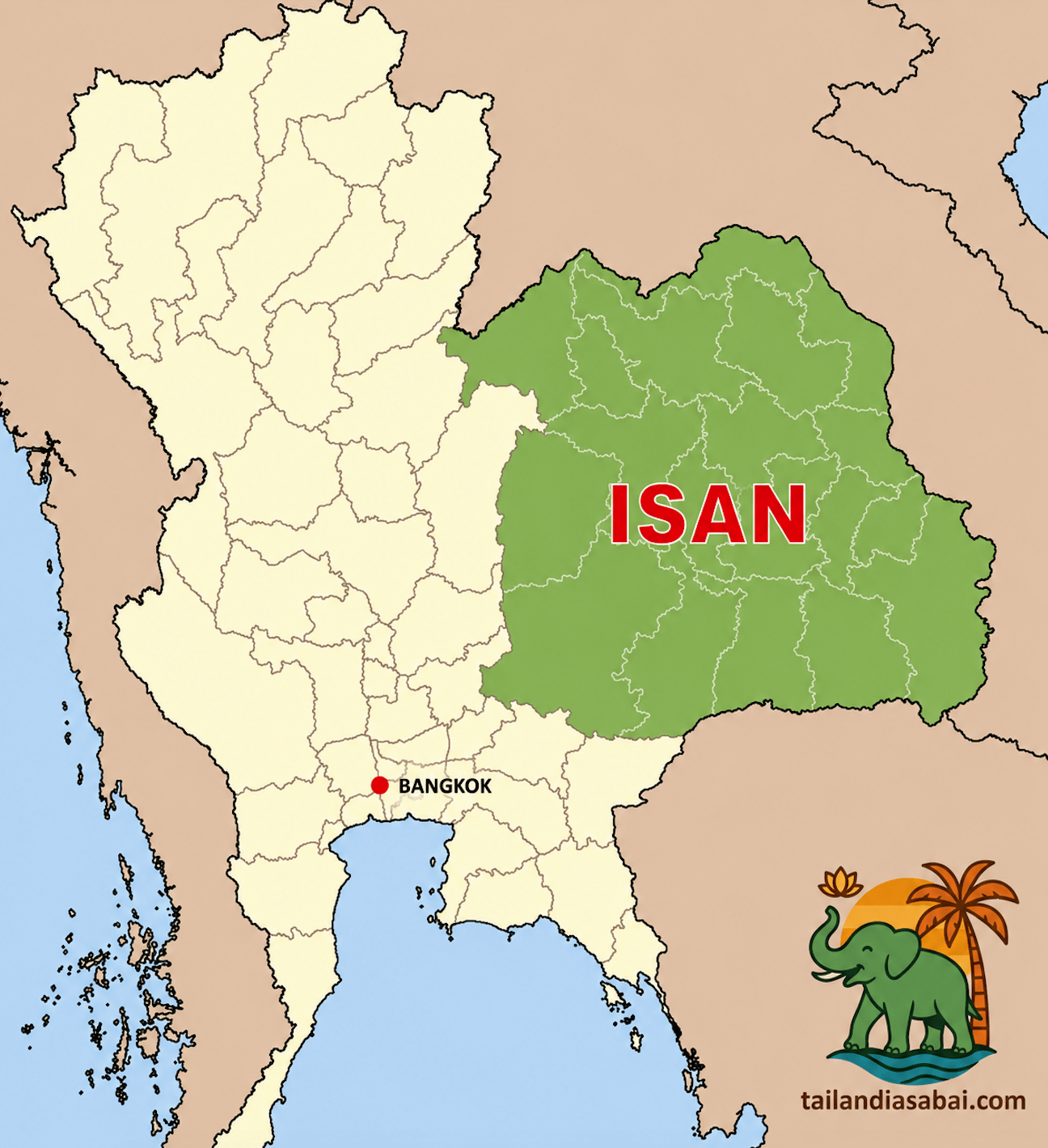 isan tailandia mapa