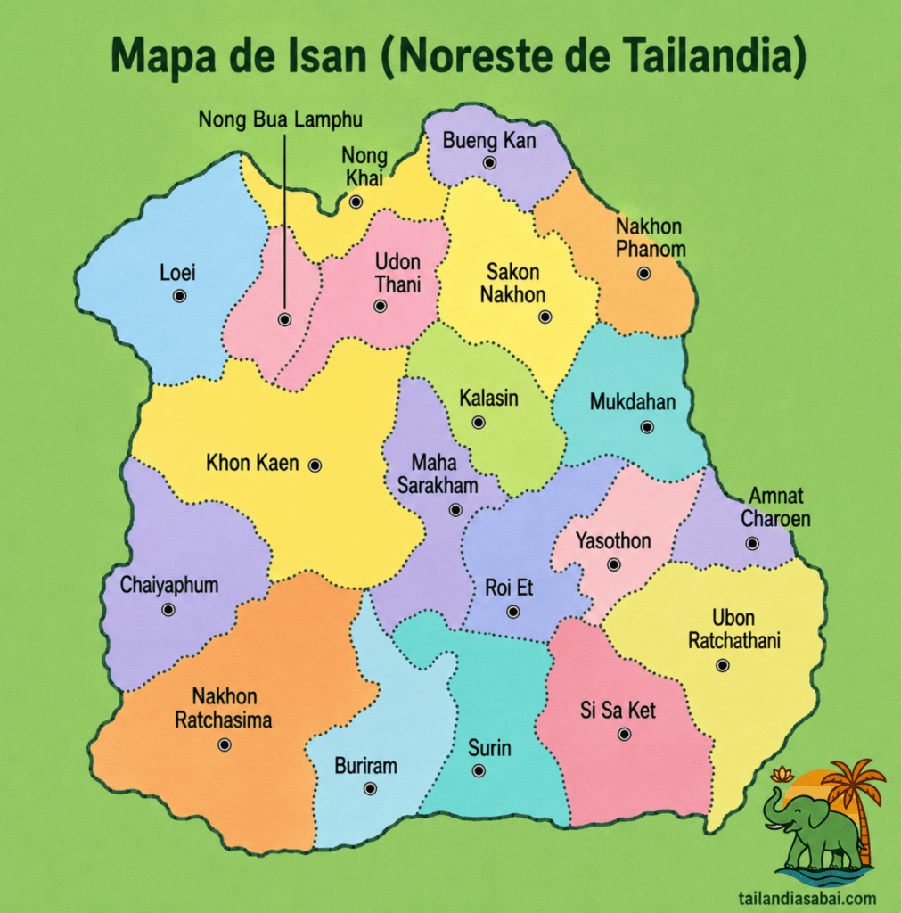 isan tailandia mapa