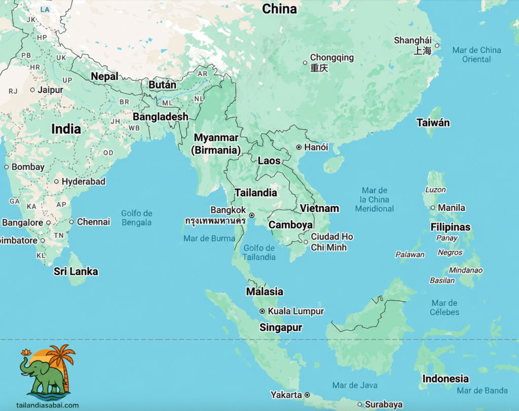 tailandia mapa asia