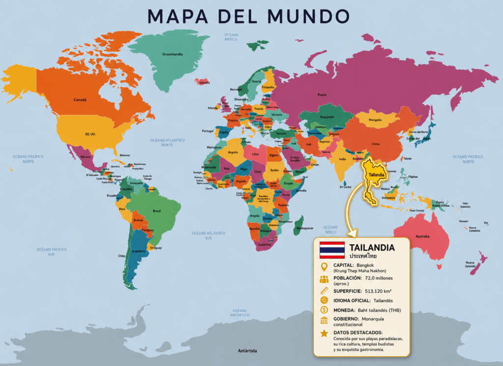 tailandia mapa mundi