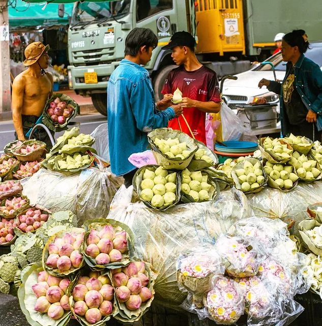 mercado de las flores de Bangkok