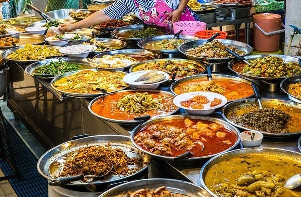 mercado bangkok cerca del rio