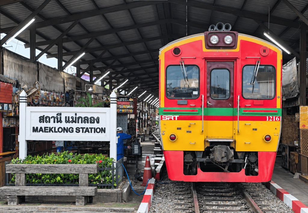 Maeklong Station Train and Market